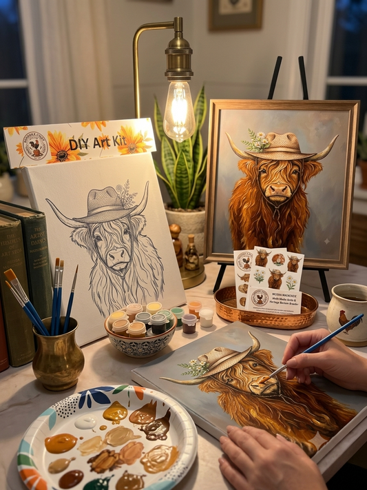 Highland Cow DIY Art Kit