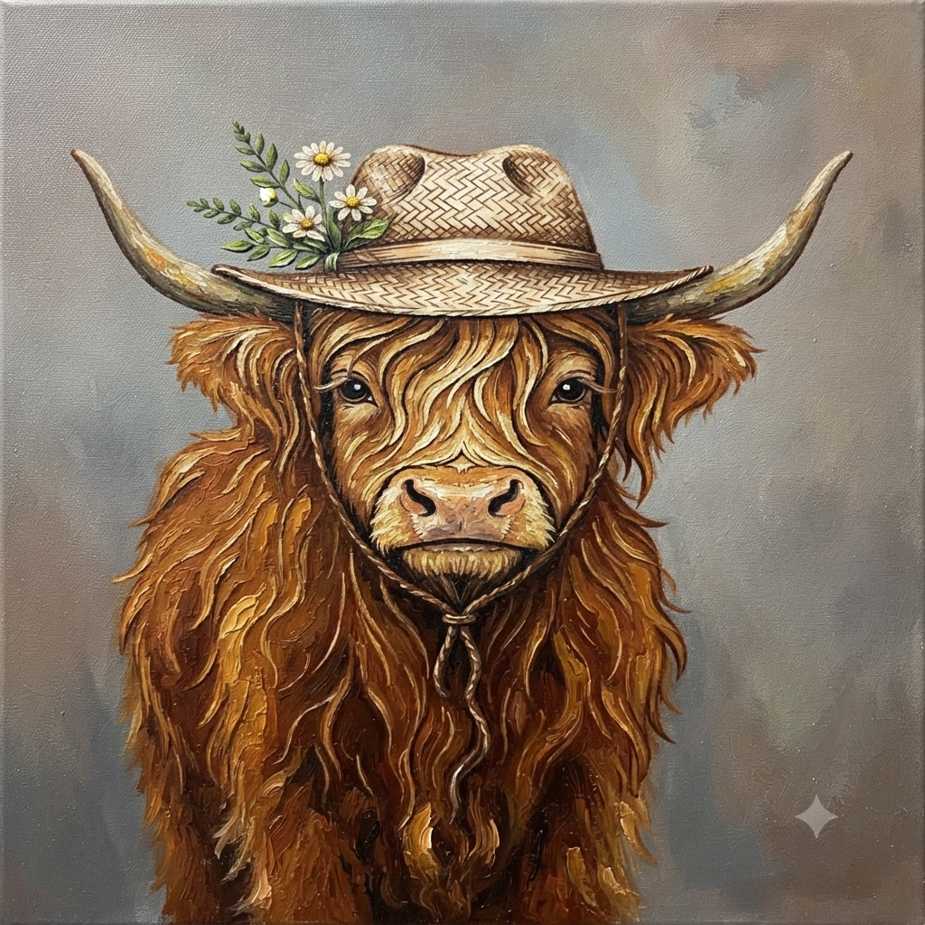 Highland Cow DIY Art Kit