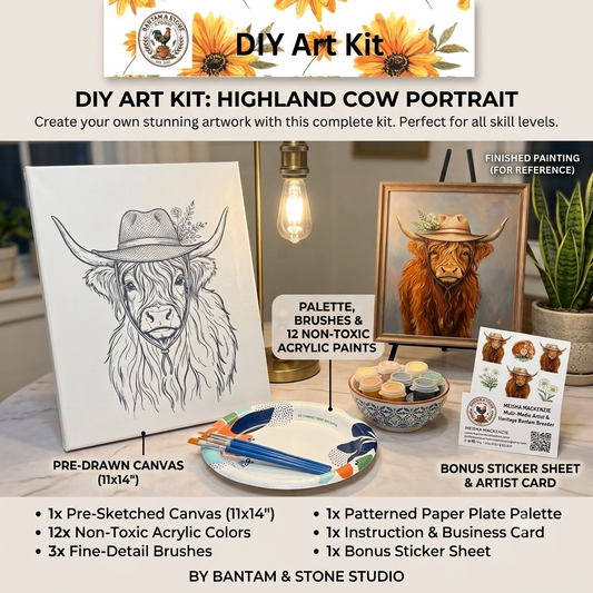 Highland Cow DIY Art Kit
