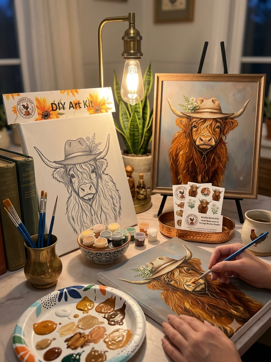 Highland Cow DIY Art Kit