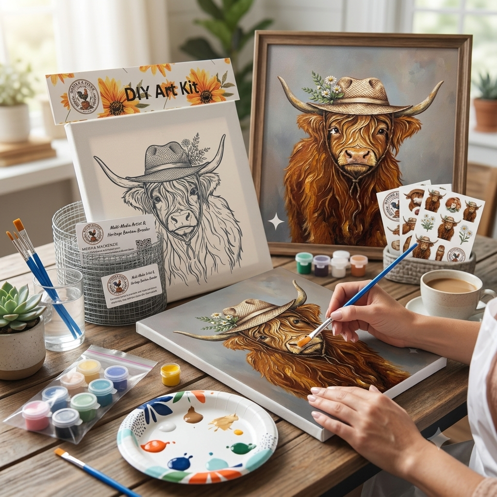 Highland Cow DIY Art Kit