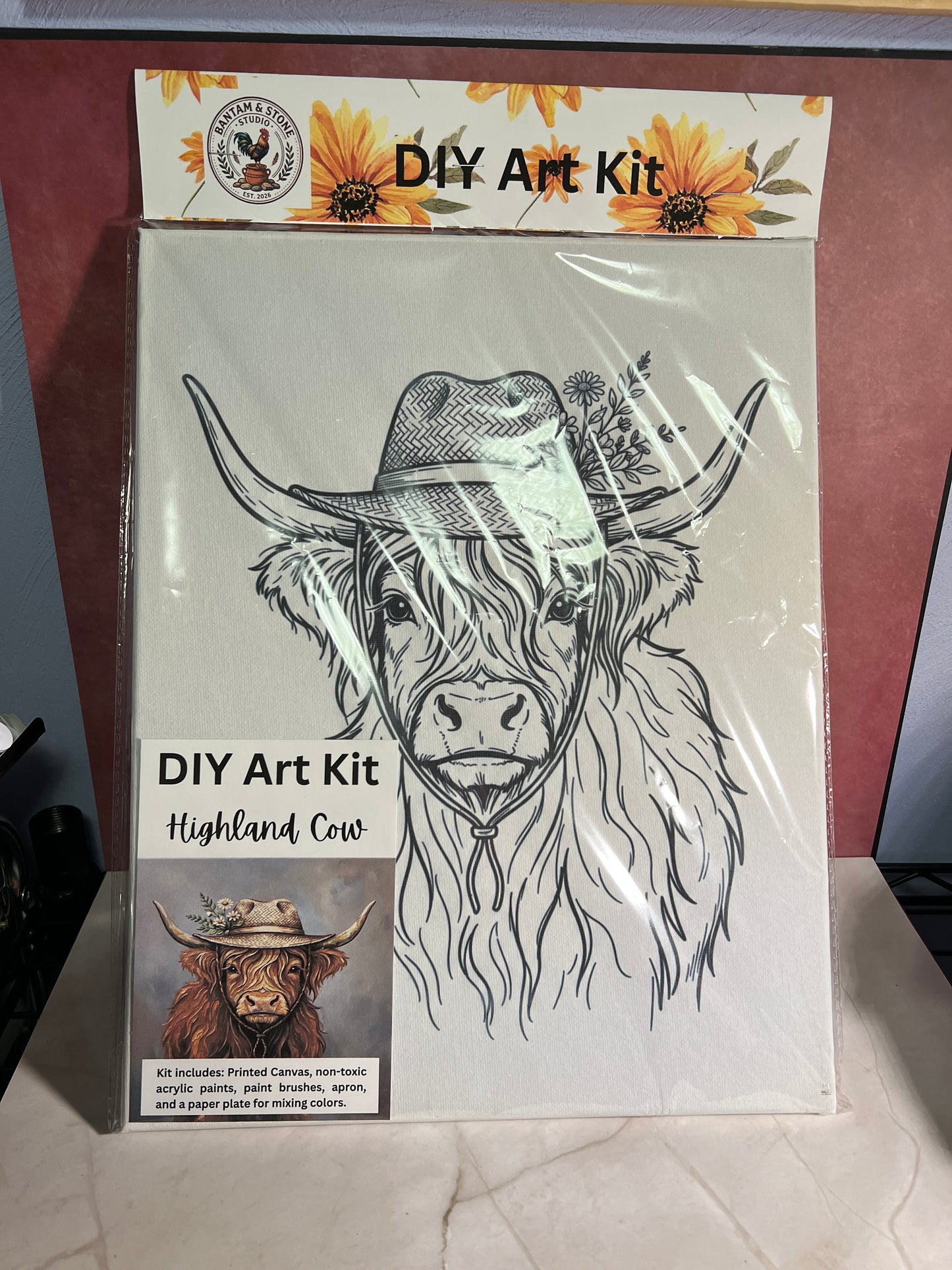 Highland Cow DIY Art Kit