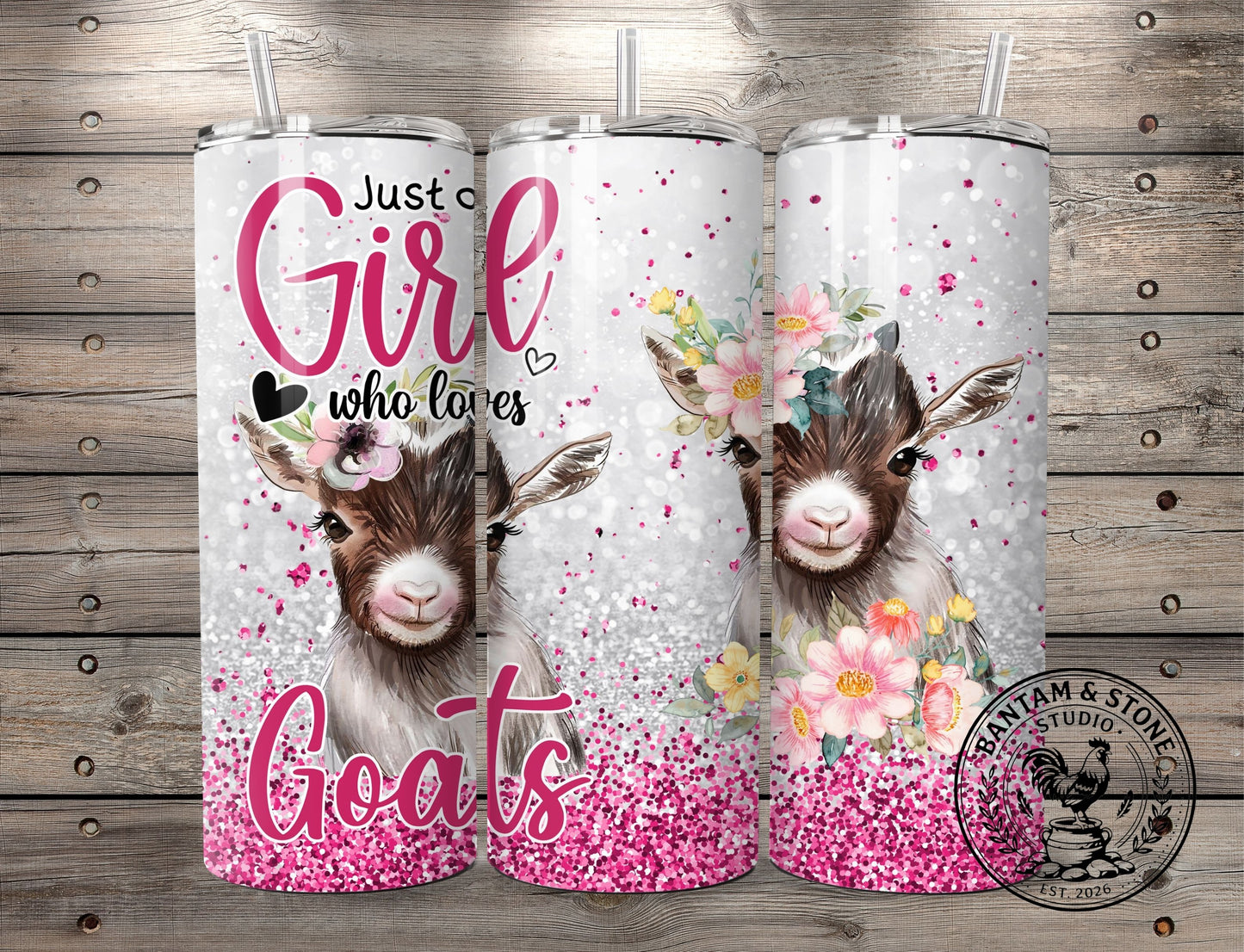 Just a Girl who Loves Goats 20 oz Tumbler
