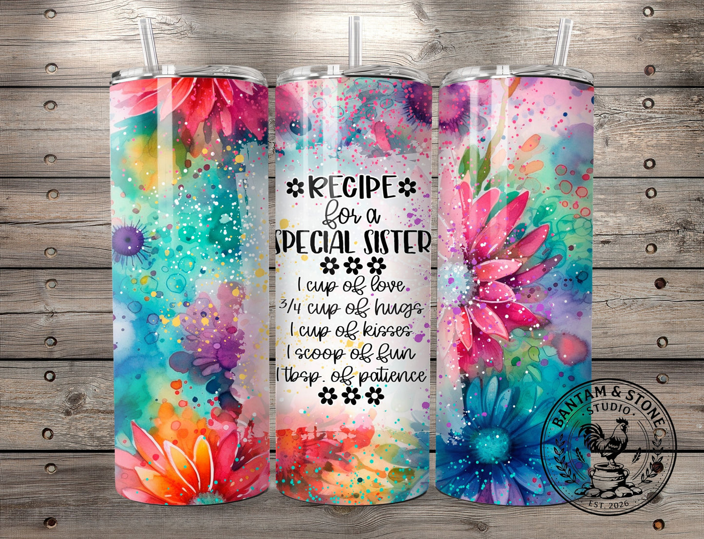 Recipe for a Special Sister 20 oz Tumbler